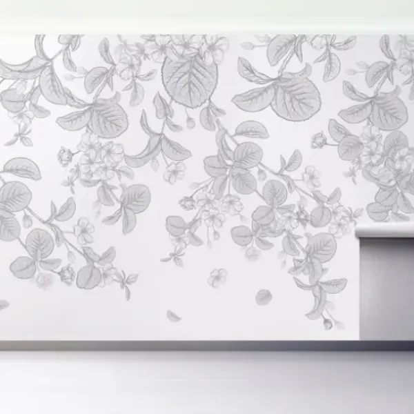 Wall Murals & Wall Decals-Kirkland's Home Medium Leaves Peel And Stick Wall Mural Black/White
