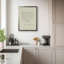 Framed Art-Kirkland's Home Memory Dr. Seuss Quote Framed Art Print Tan