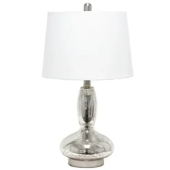 Table Lamps-Kirkland's Home Mercury Glass Curvy Table Lamp White