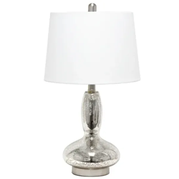 Table Lamps-Kirkland's Home Mercury Glass Curvy Table Lamp White