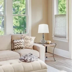 Table Lamps-Kirkland's Home Mercury Glass Curvy Table Lamp White