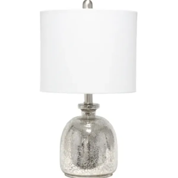 Table Lamps-Kirkland's Home Mercury Hammered Glass Shade Table Lamp White