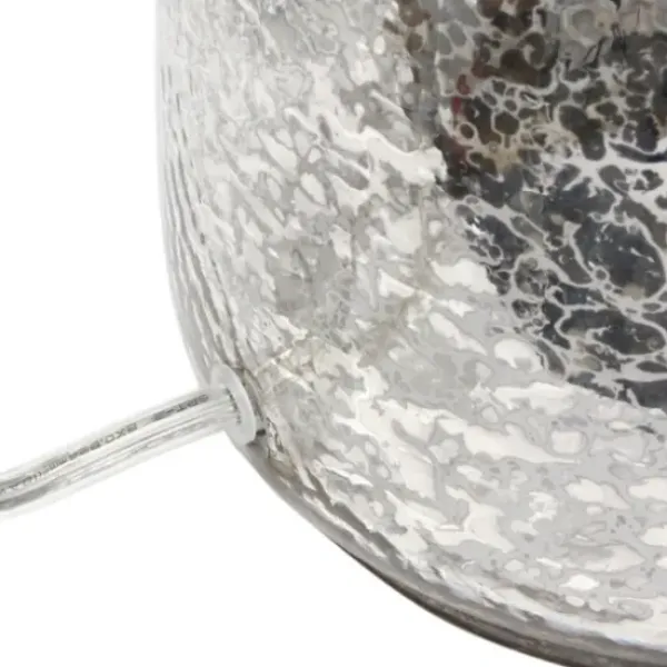 Table Lamps-Kirkland's Home Mercury Hammered Glass Shade Table Lamp White