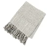 Blankets & Throws-Kirkland's Home Merle Black And White Fringe Throw White/Black