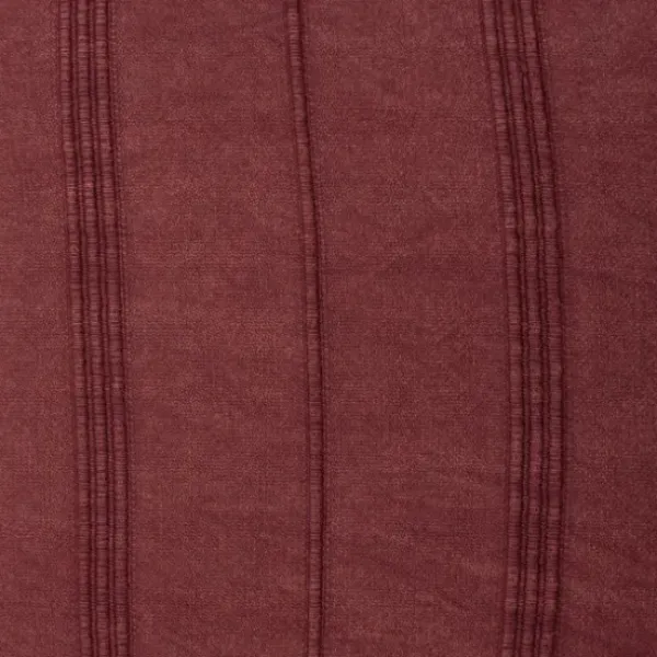 Pillows-Kirkland's Home Merlot Striped Organic Cotton Throw Pillow Red