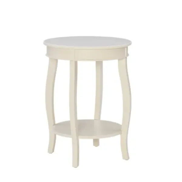 Accent & End Tables-Kirkland's Home Merryweather Off White Accent Table Ivory
