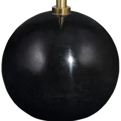 Accent & End Tables-Kirkland's Home Metal & Round Black Base Cocktail Table Gold