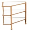 Tv Stands & Media Consoles-Kirkland's Home Metal And Glass Corner Tv Stand Gold