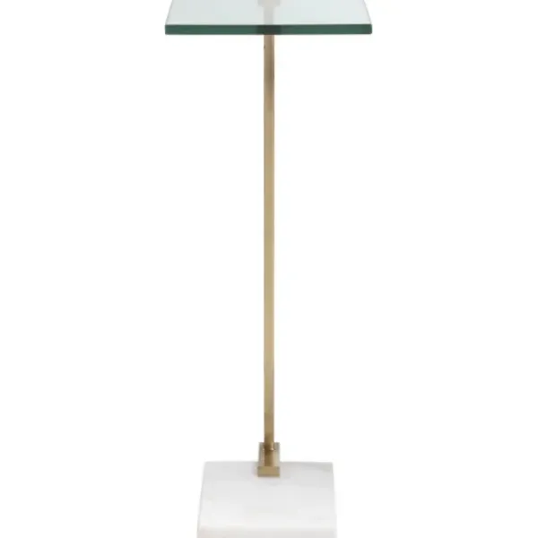 Accent & End Tables-Kirkland's Home Metal And Glass Top Accent Table Gold