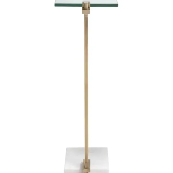 Accent & End Tables-Kirkland's Home Metal And Glass Top Accent Table Gold