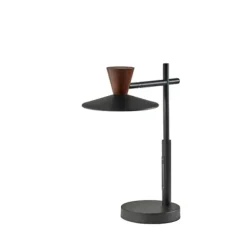 Table Lamps-Kirkland's Home Metal And Walnut Wood Table Lamp Black