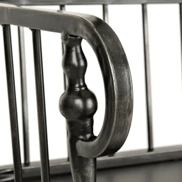Entryway Furniture-Kirkland's Home Metal And Wood Amy Bench Black