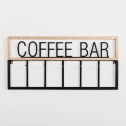 Hooks-Kirkland's Home Metal And Wood Coffee Bar Wall Hooks