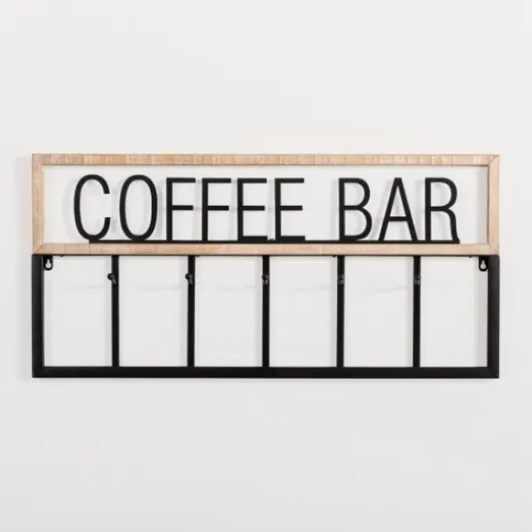 Hooks-Kirkland's Home Metal And Wood Coffee Bar Wall Hooks
