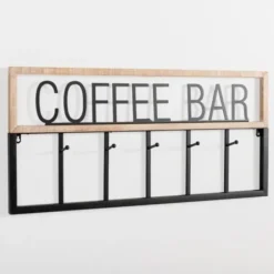 Hooks-Kirkland's Home Metal And Wood Coffee Bar Wall Hooks