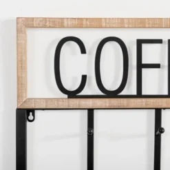Hooks-Kirkland's Home Metal And Wood Coffee Bar Wall Hooks