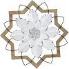 Wall Plaques-Kirkland's Home Metal And Wood Flower Wall Plaque White