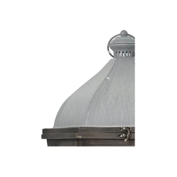 Lanterns-Kirkland's Home Metal Arch Top Led Lanterns, Set Of 2 Gray/Brown