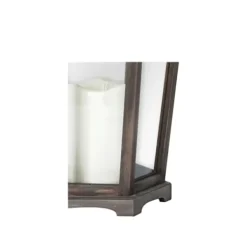 Lanterns-Kirkland's Home Metal Arch Top Led Lanterns, Set Of 2 Gray/Brown