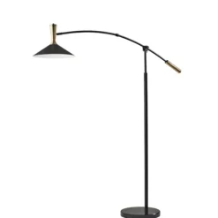Floor Lamps-Kirkland's Home Metal Arched Modern Floor Lamp Black