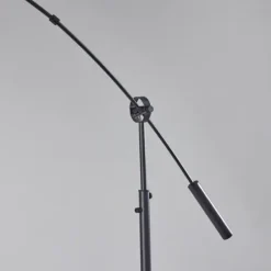 Floor Lamps-Kirkland's Home Metal Arched Oversized Shade Floor Lamp Black
