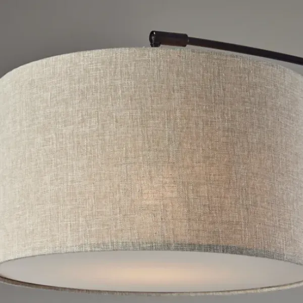 Floor Lamps-Kirkland's Home Metal Arched Oversized Shade Floor Lamp Black