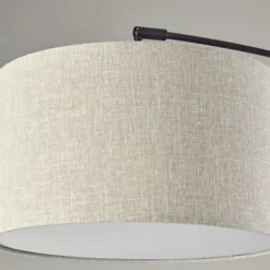 Floor Lamps-Kirkland's Home Metal Arched Oversized Shade Floor Lamp Black