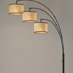 Floor Lamps-Kirkland's Home Metal 3-Arm Arched Floor Lamp Black