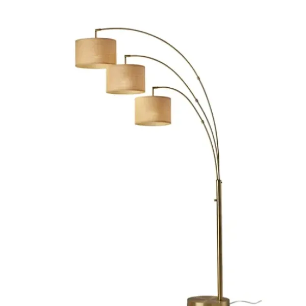 Floor Lamps-Kirkland's Home Metal 3-Arm Arched Floor Lamp Gold