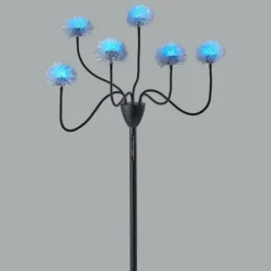 Floor Lamps-Kirkland's Home Metal 6-Arm Pom Pom Floor Lamp Black