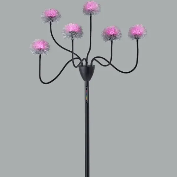 Floor Lamps-Kirkland's Home Metal 6-Arm Pom Pom Floor Lamp Black