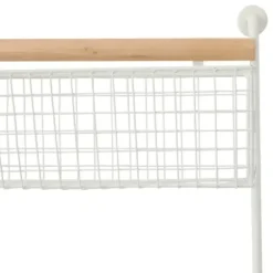Wall Storage-Kirkland's Home Metal 4-Basket Wall Shelf White