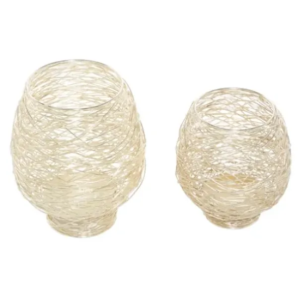 Candle Holders-Kirkland's Home Metal Bird'S Nest Votive Holders, Set Of 2 Gold