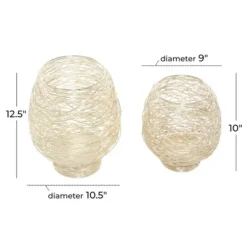 Candle Holders-Kirkland's Home Metal Bird'S Nest Votive Holders, Set Of 2 Gold