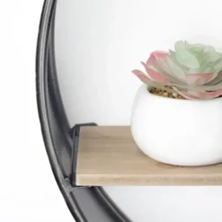 Shelves-Kirkland's Home Metal Circle Wall Shelf With Leather Strap
