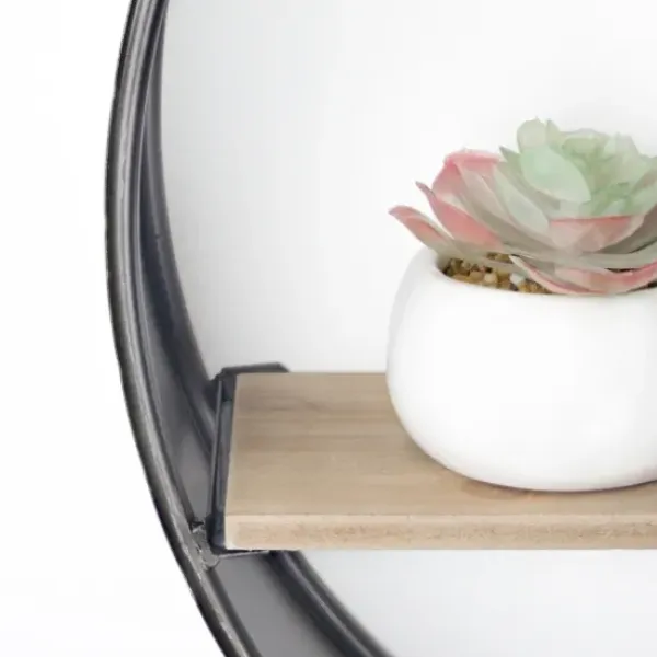 Shelves-Kirkland's Home Metal Circle Wall Shelf With Leather Strap