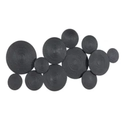 Wall Plaques-Kirkland's Home Metal Circles Wall Plaque Black