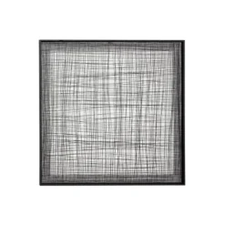 Wall Plaques-Kirkland's Home Metal Crosshatch Mesh Framed Wall Sculpture Black