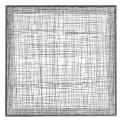 Wall Plaques-Kirkland's Home Metal Crosshatch Mesh Framed Wall Sculpture Black