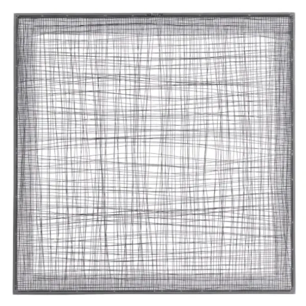 Wall Plaques-Kirkland's Home Metal Crosshatch Mesh Framed Wall Sculpture Black