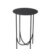 Accent & End Tables-Kirkland's Home Metal Curved Base Side Table Black