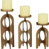 Candle Holders-Kirkland's Home Metal Cutout Candle Holders, Set Of 3 Gold