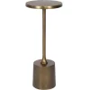Accent & End Tables-Kirkland's Home Metal Cylinder Base Cocktail Table Gold