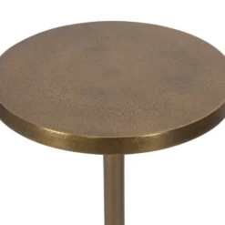 Accent & End Tables-Kirkland's Home Metal Cylinder Base Cocktail Table Gold