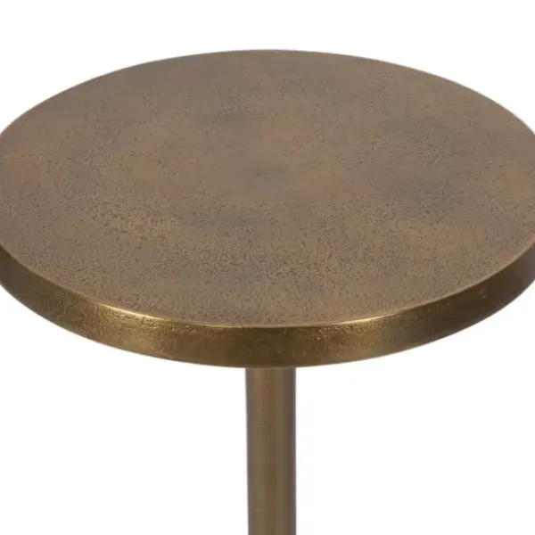 Accent & End Tables-Kirkland's Home Metal Cylinder Base Cocktail Table Gold