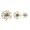 Wall Plaques-Kirkland's Home Metal Disc Starburst Wall Plaques, Set Of 3 Gold