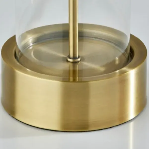 Table Lamps-Kirkland's Home Metal Dome And Clear Glass Table Lamp Gold