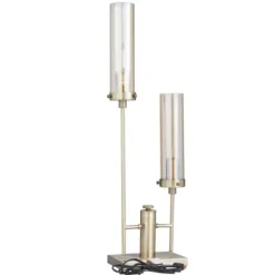 Table Lamps-Kirkland's Home Metal Double Stem Table Lamp Gold