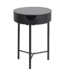 Accent & End Tables-Kirkland's Home Metal 1-Drawer Side Table Black