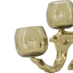 Candle Holders-Kirkland's Home Metal Driftwood Votive Candle Holder Gold